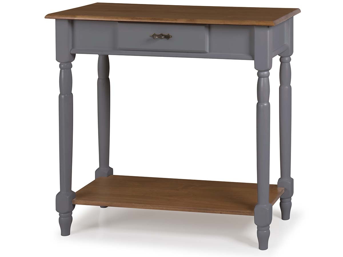 Aparador Linz Pés Torneados E Prateleira 76 x 80 x 35 cm (A x L x P) - Cor Cinza Escuro - Imbuia Glazer