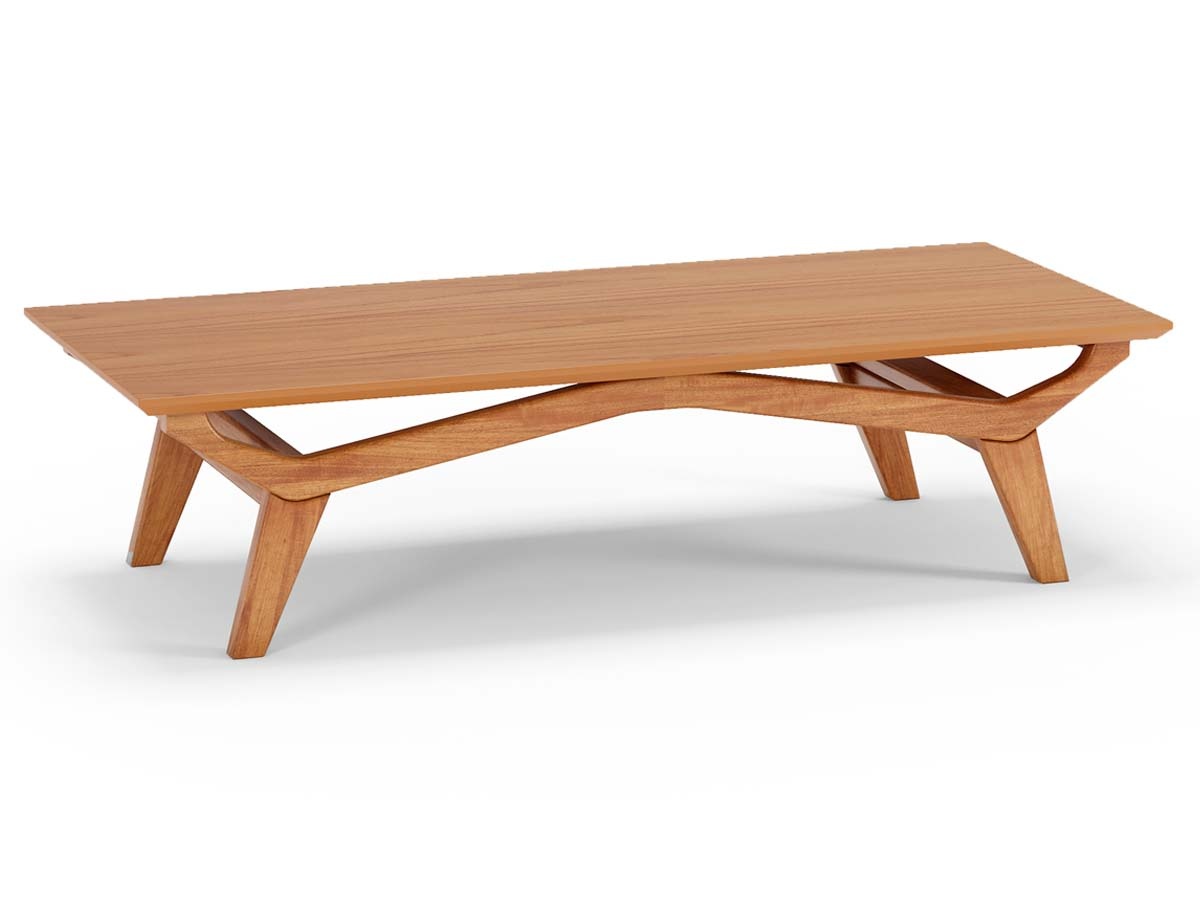 Mesa De Centro De Madeira San Marino 35 x 140 x 60 cm (A x L x P) - Cor Champagne