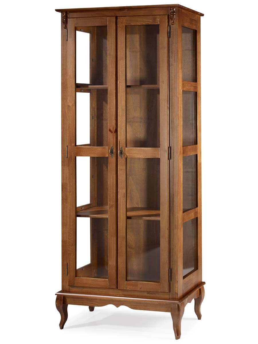 Cristaleira Linz 2 Portas 205 x 90 x 40 cm (A x L x P) - Cor Imbuia Glazer