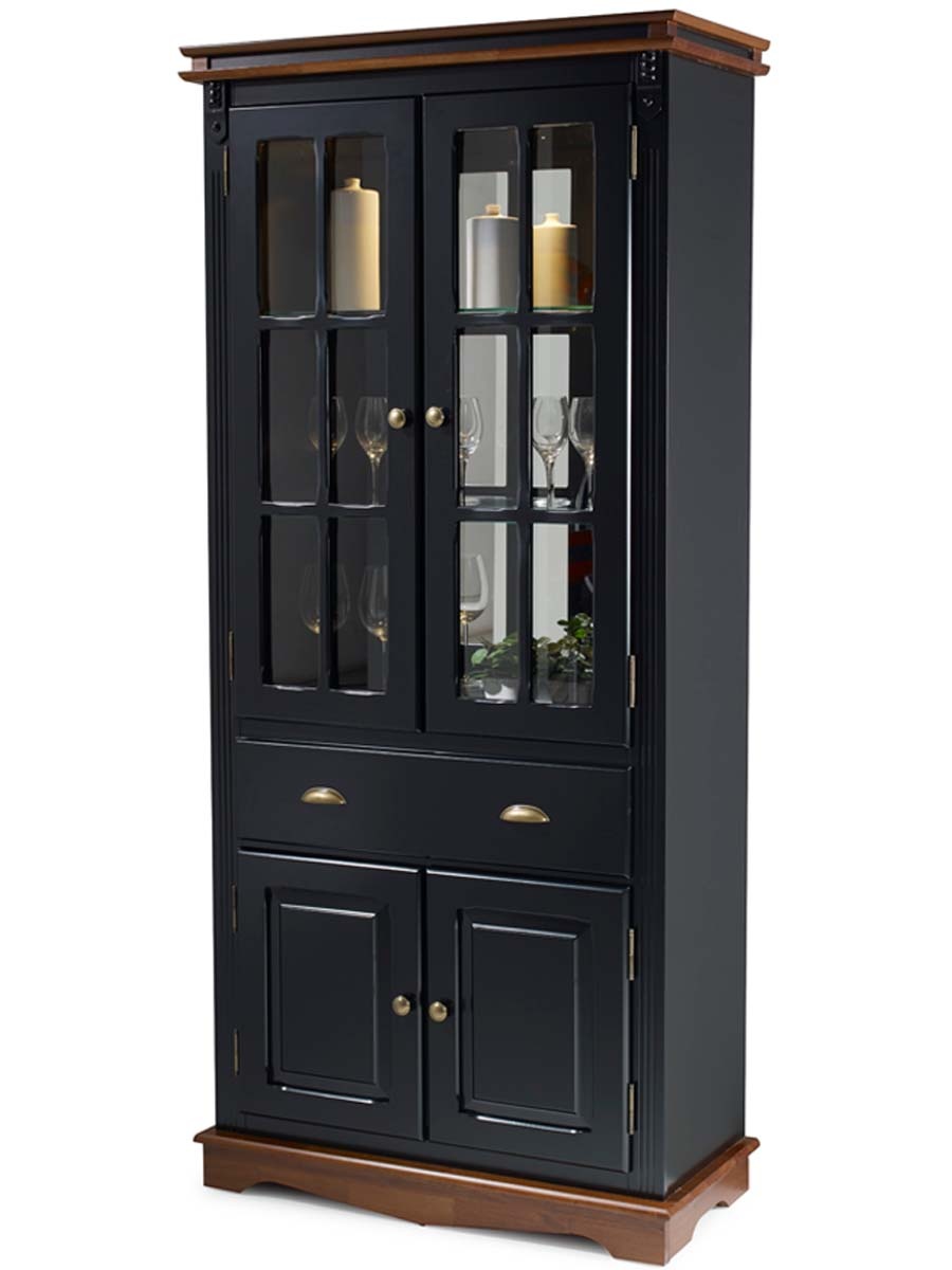 Cristaleira Manchester Com LED 2 Portas + Gaveta 195 x 90 x 40 cm (A x L x P) - Cor Personalizável