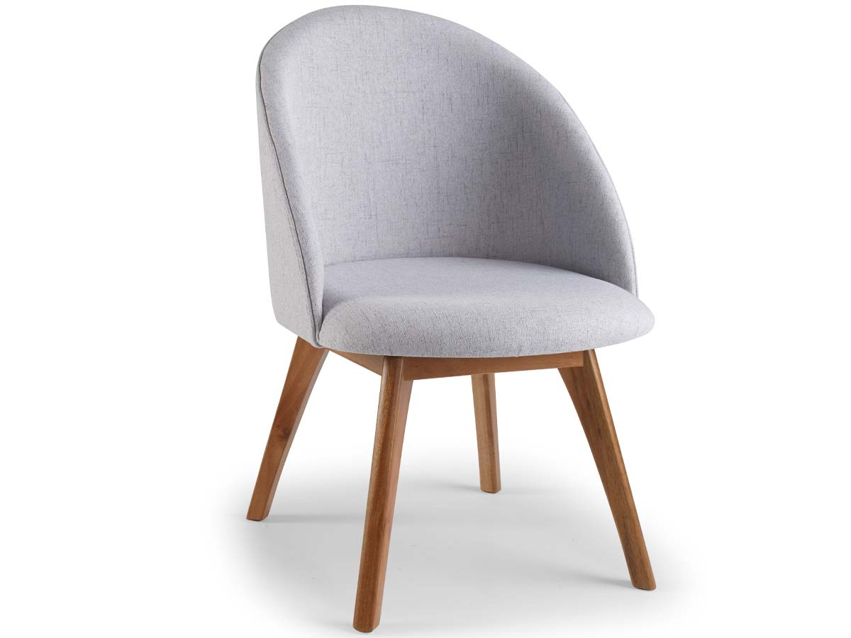 Cadeira De Jantar Tóquio Estofada Com Encosto Anatômico Base Madeira Maciça 80 x 55 x 55 cm (A x L x P) - Tecido Linho 2006A Cor Pinhão 