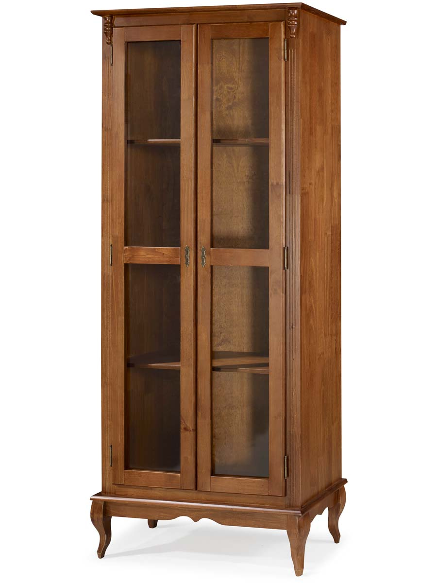 Cristaleira Linz 2 Portas Lateral Madeira 205 x 90 x 40 cm (A x L x P) - Cor Imbuia Glazer 