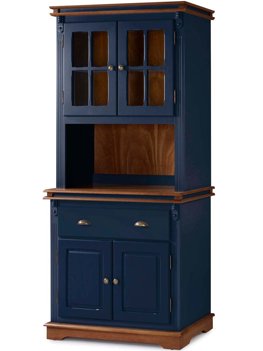 Arca Oratório Manchester 2 Portas + Nicho 200 x 90 x 45 cm (A x L x P) - Cor Azul Petróleo - Imbuia Glazer 