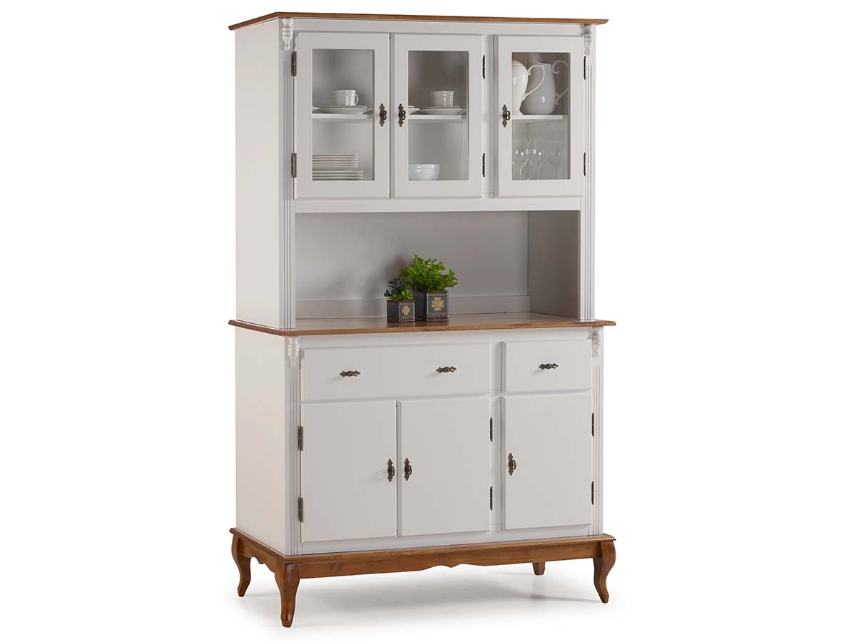 Arca Oratório Linz 3 Portas 205 x 132 x 45 cm (A x L x P) - Cor Offwhite - Imbuia Glazer