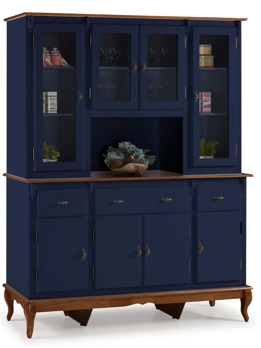 Arca Oratório Linz 4 Portas 205 x 175 x 45 cm (A x L x P) - Cor Azul Petróleo Imbuia Glazer 