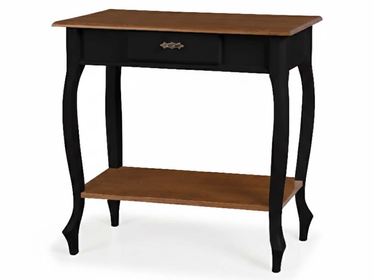 Aparador Linz Pés Luis XV e Prateleira 76 x 80 x 35 cm (A x L x P) - Cor Preto - Imbuia Glazer