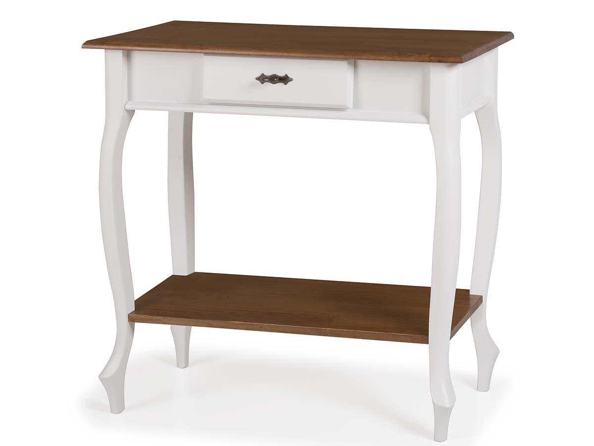 Aparador Linz Pés Luis XV e Prateleira 76 x 80 x 35 cm (A x L x P) - Cor Branco - Imbuia Glazer