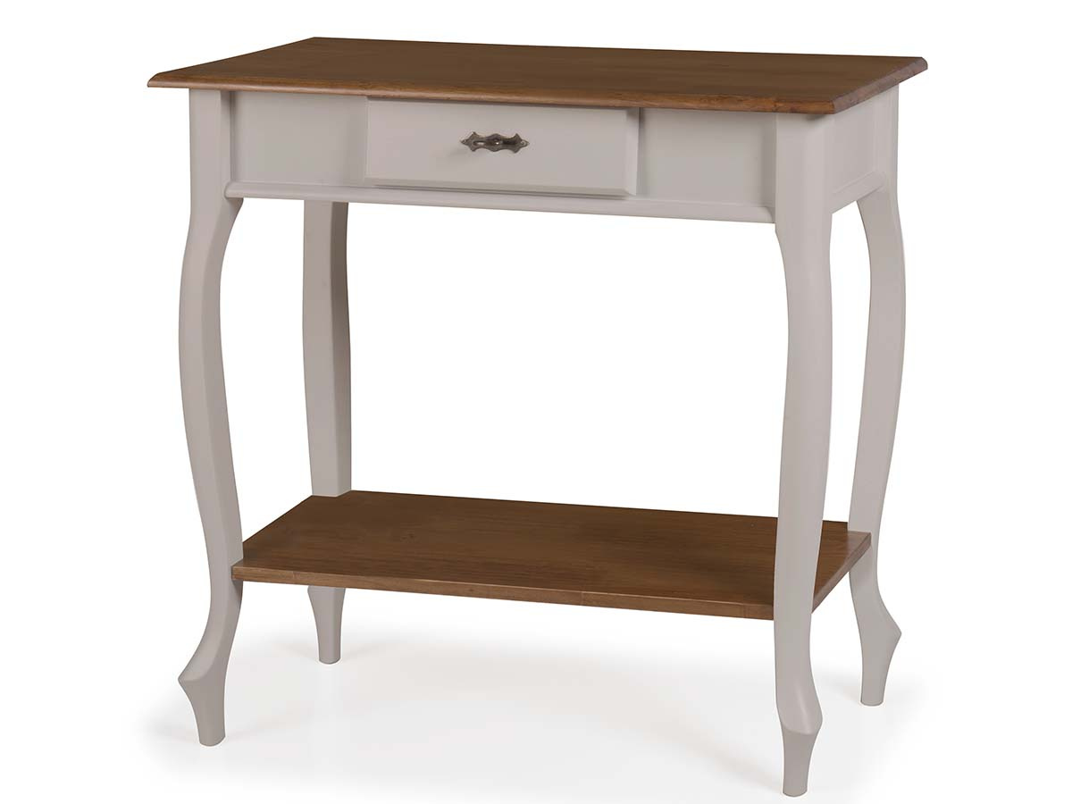 Aparador Linz Pés Luis XV e Prateleira 76 x 80 x 35 cm (A x L x P) - Cor Offwhite - Imbuia Glazer