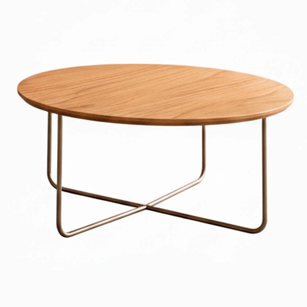 Mesa De Centro Orbis Base em Aço Carbono 41 x 100 x 100 cm (A x L x P) - Cor Champagne