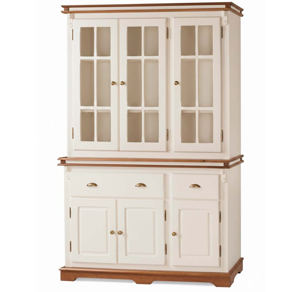 Arca Oratório Manchester 3 Portas 2 Gavetas 200 x 132 x 45 cm (A x L x P) - Cor Offwhite - Imbuia Glazer 