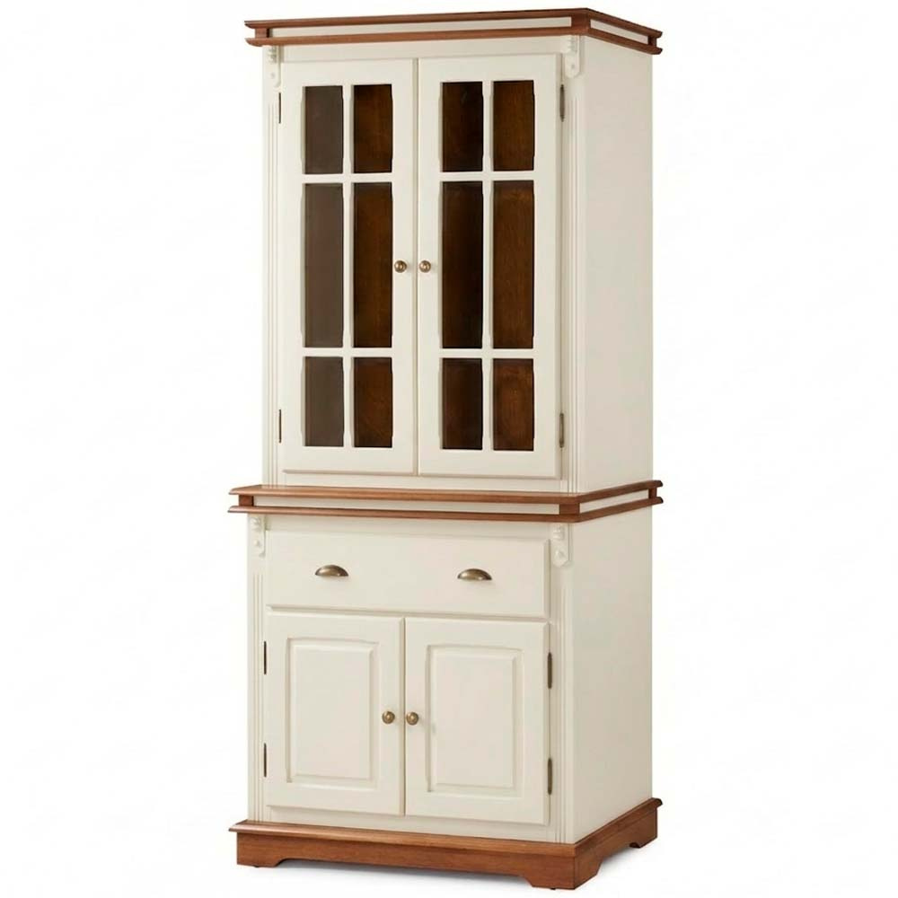 Arca Oratório Manchester 2 Portas 1 Gaveta 200 x 90 x 45 cm (A x L x P) - Cor Offwhite - Imbuia Glazer 
