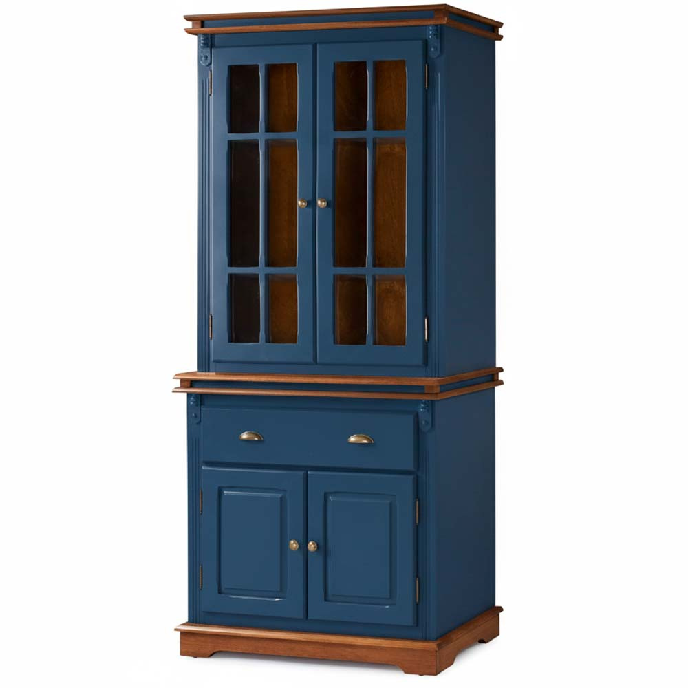 Arca Oratório Manchester 2 Portas 1 Gaveta 200 x 90 x 45 cm (A x L x P) - Cor Azul Petróleo - Imbuia Glazer 