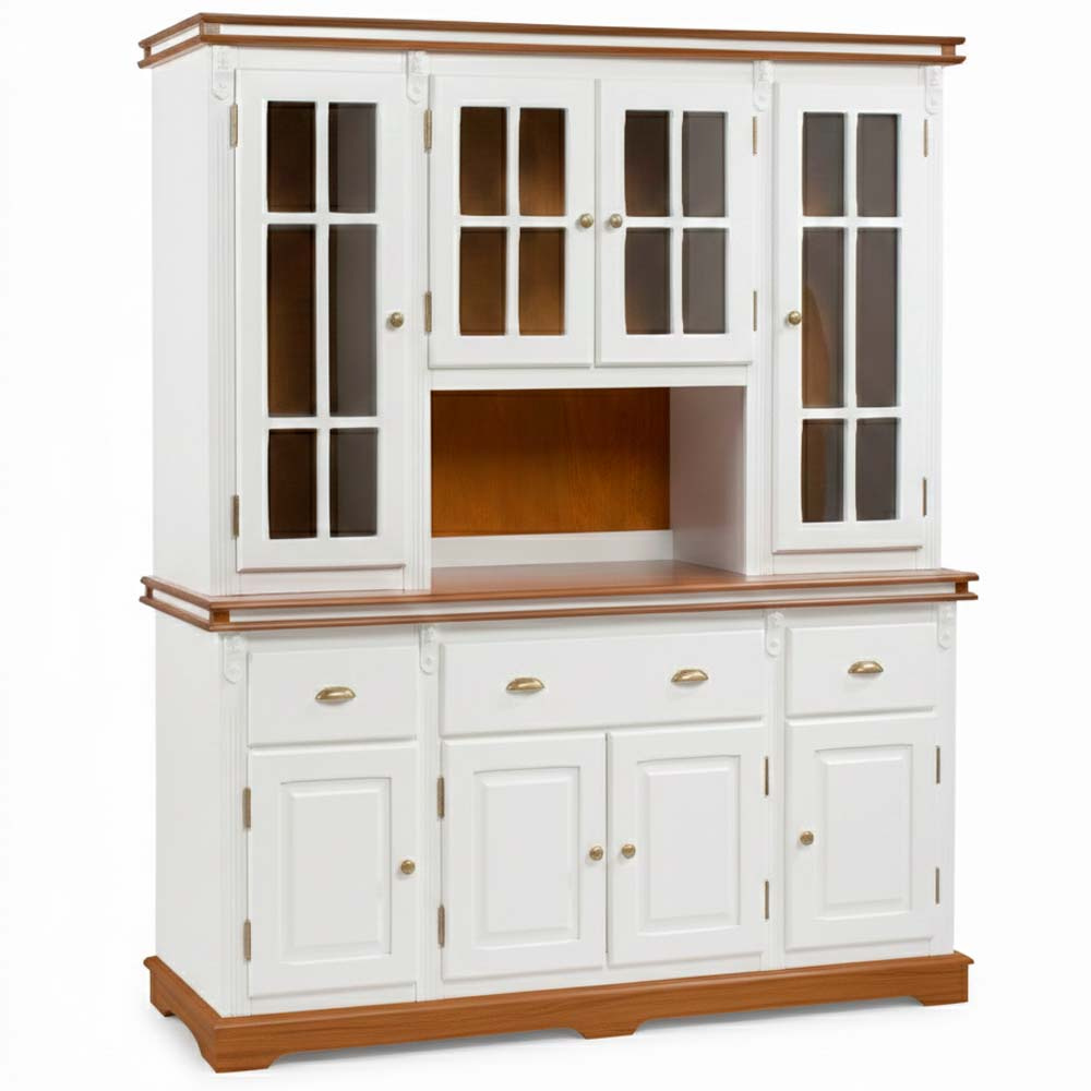 Arca Oratório Manchester 4 Portas 3 Gavetas + Nicho 200 x 175 x 45 cm (A x L x P) - Cor Branco - Imbuia Glazer 