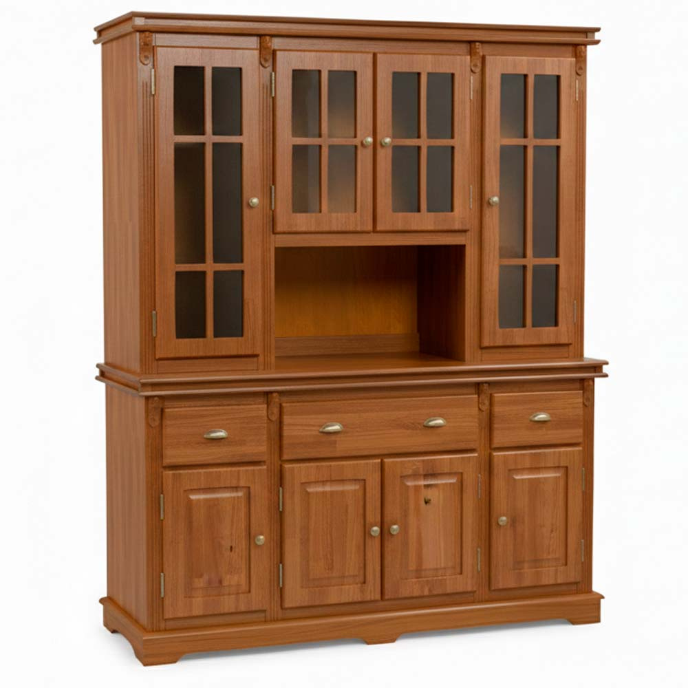 Arca Oratório Manchester 4 Portas 3 Gavetas + Nicho 200 x 175 x 45 cm (A x L x P) - Cor Imbuia Glazer 