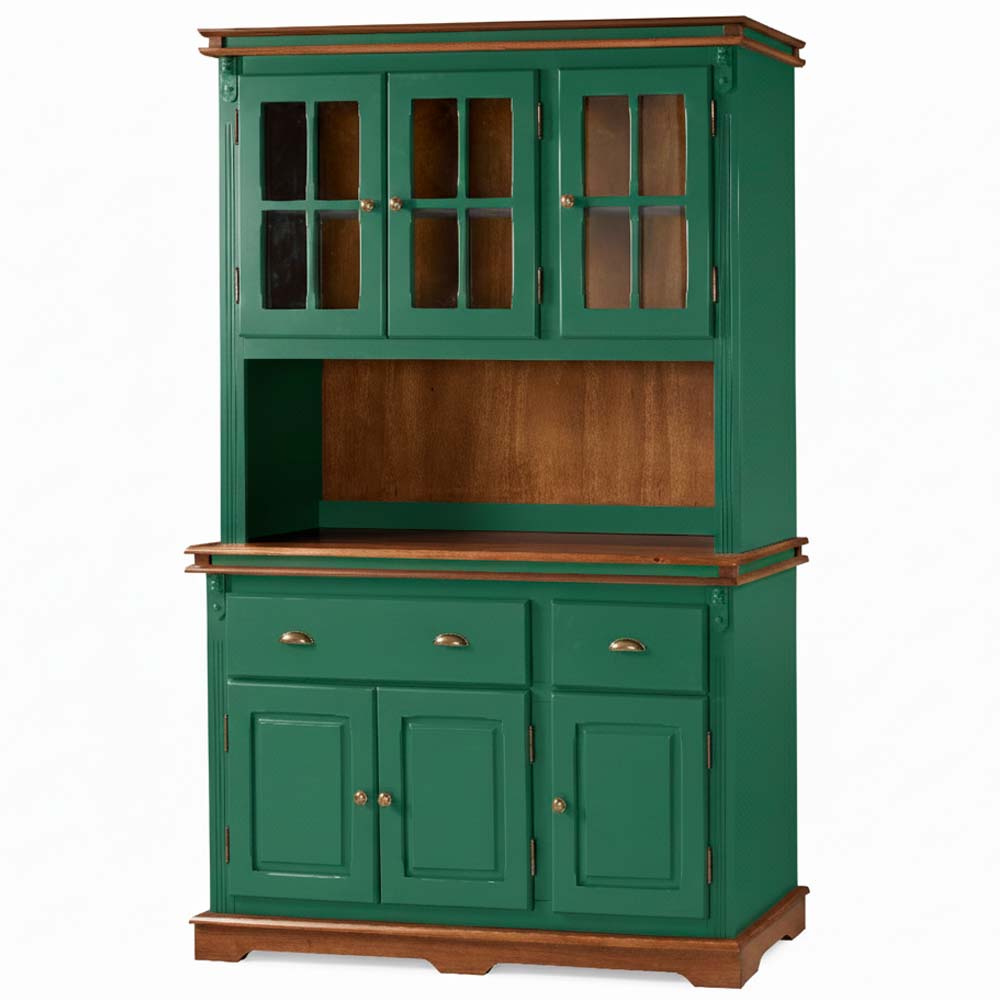 Arca Oratório Manchester 3 Portas 2 Gavetas + Nicho 200 x 132 x 45 cm (A x L x P) - Cor Verde Musgo - Imbuia Glazer