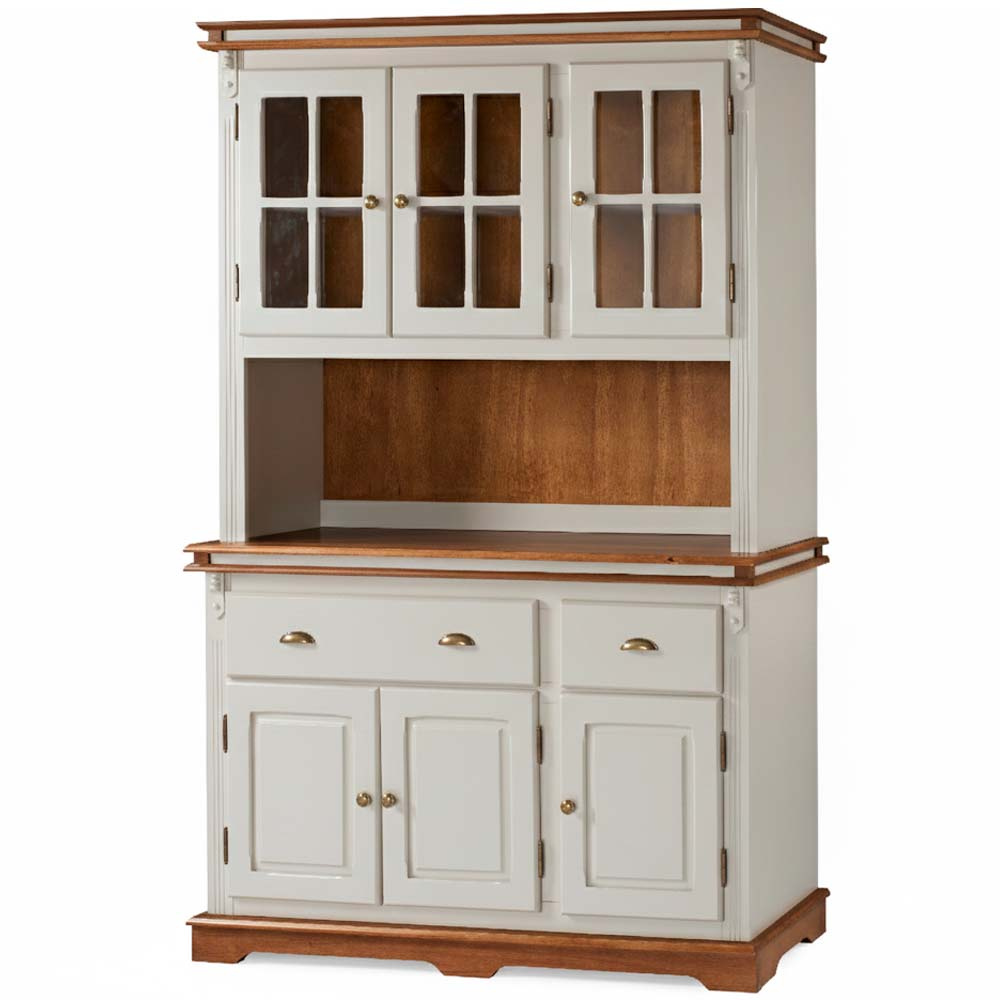 Arca Oratório Manchester 3 Portas 2 Gavetas + Nicho 200 x 132 x 45 cm (A x L x P) - Cor Offwhite - Imbuia Glazer