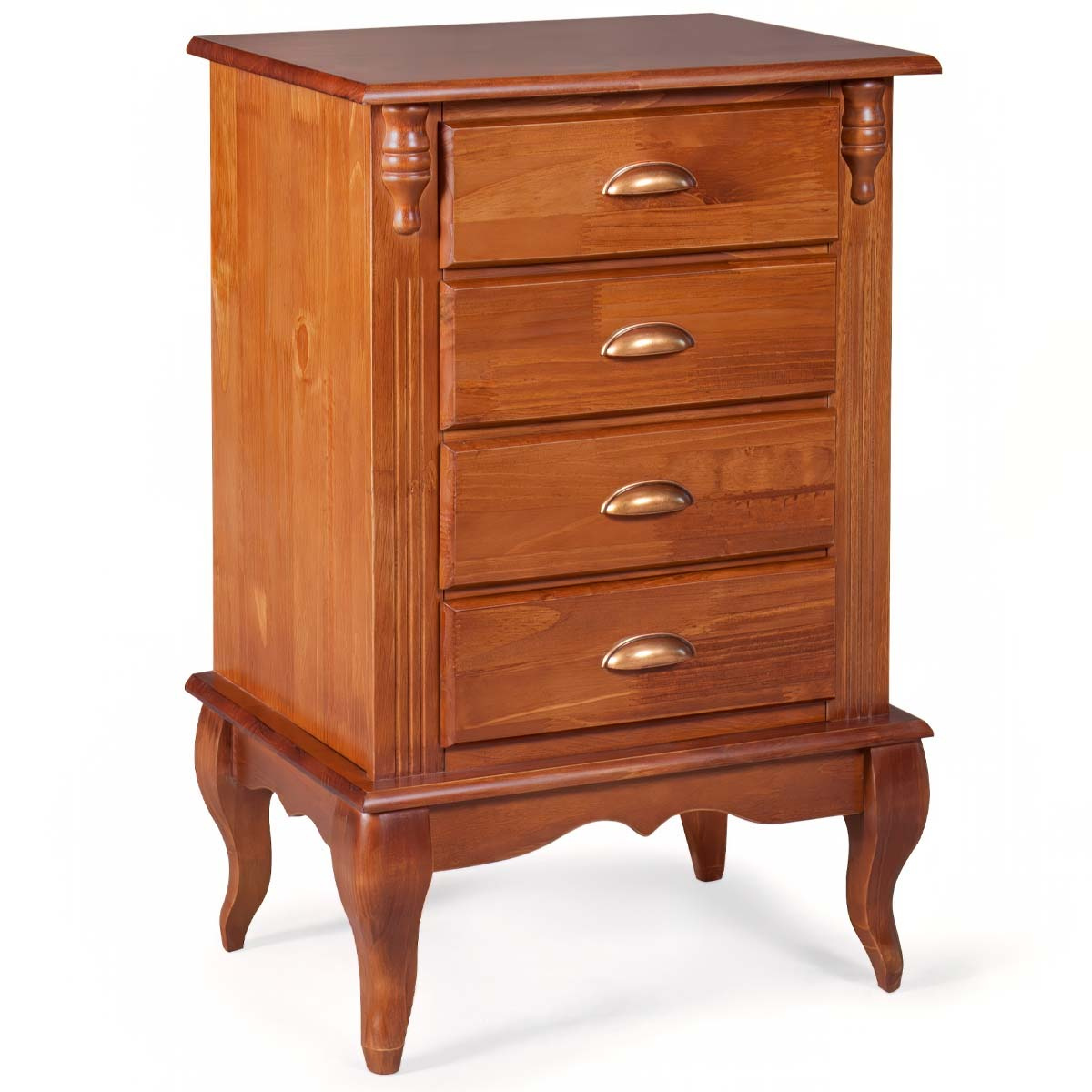 Mesa De Cabeceira Hanover Pés Luis XV 80 x 53 x 40 cm (A x L x P) - Cor Imbuia Glazer 