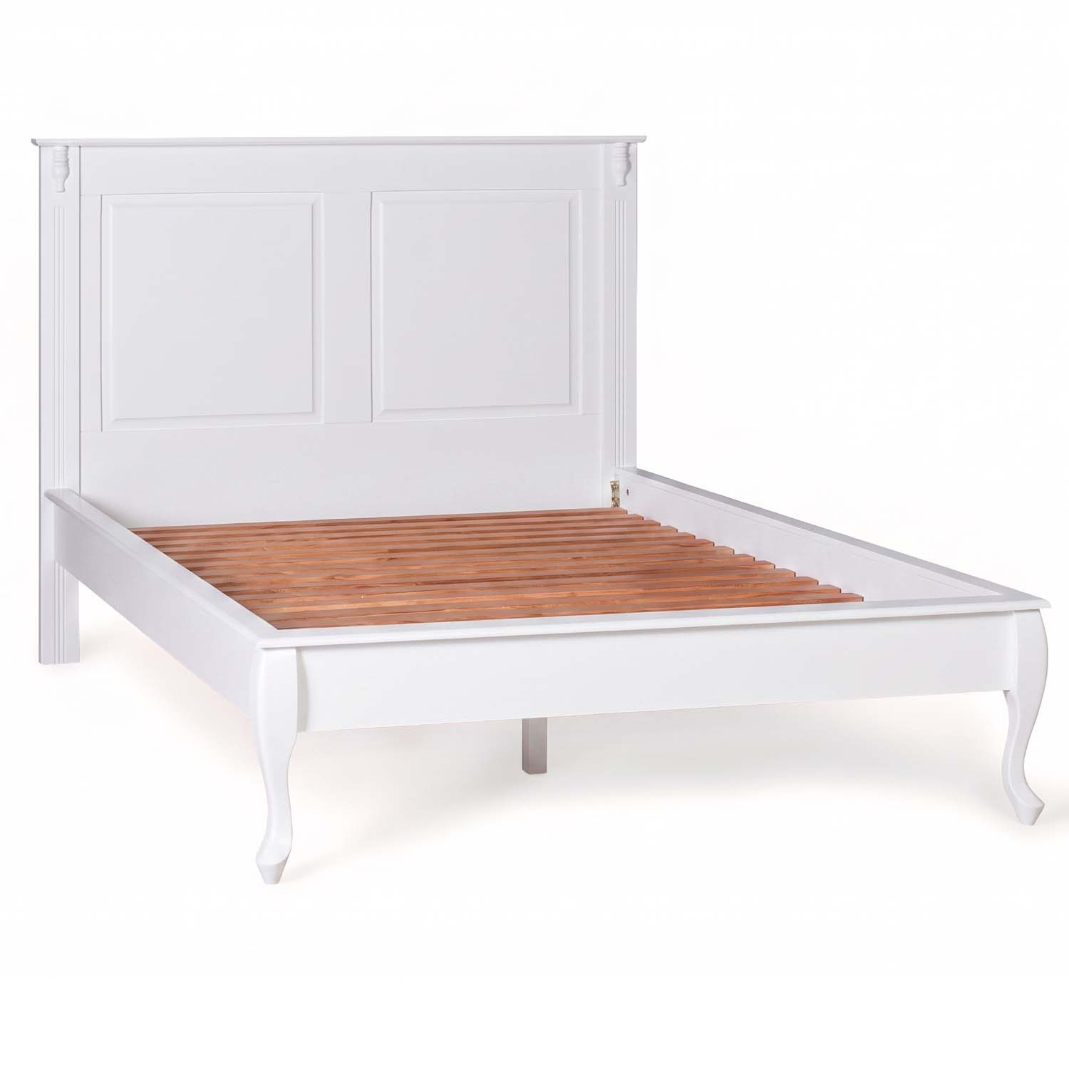 Cama de Casal de Madeira Hanover 123 x 148 x 193 cm (A x L x P) - Cor Branco