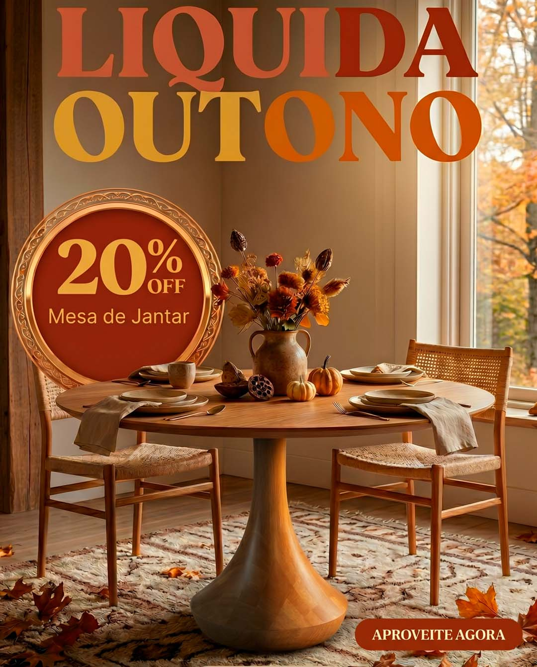 Mesas 20% off liquida outono 