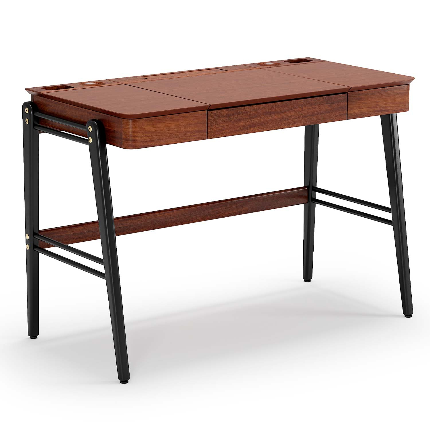 Escrivaninha De Madeira Joy 77 x 111 x 55 cm (A x L x P) - Cor Castanho Preto